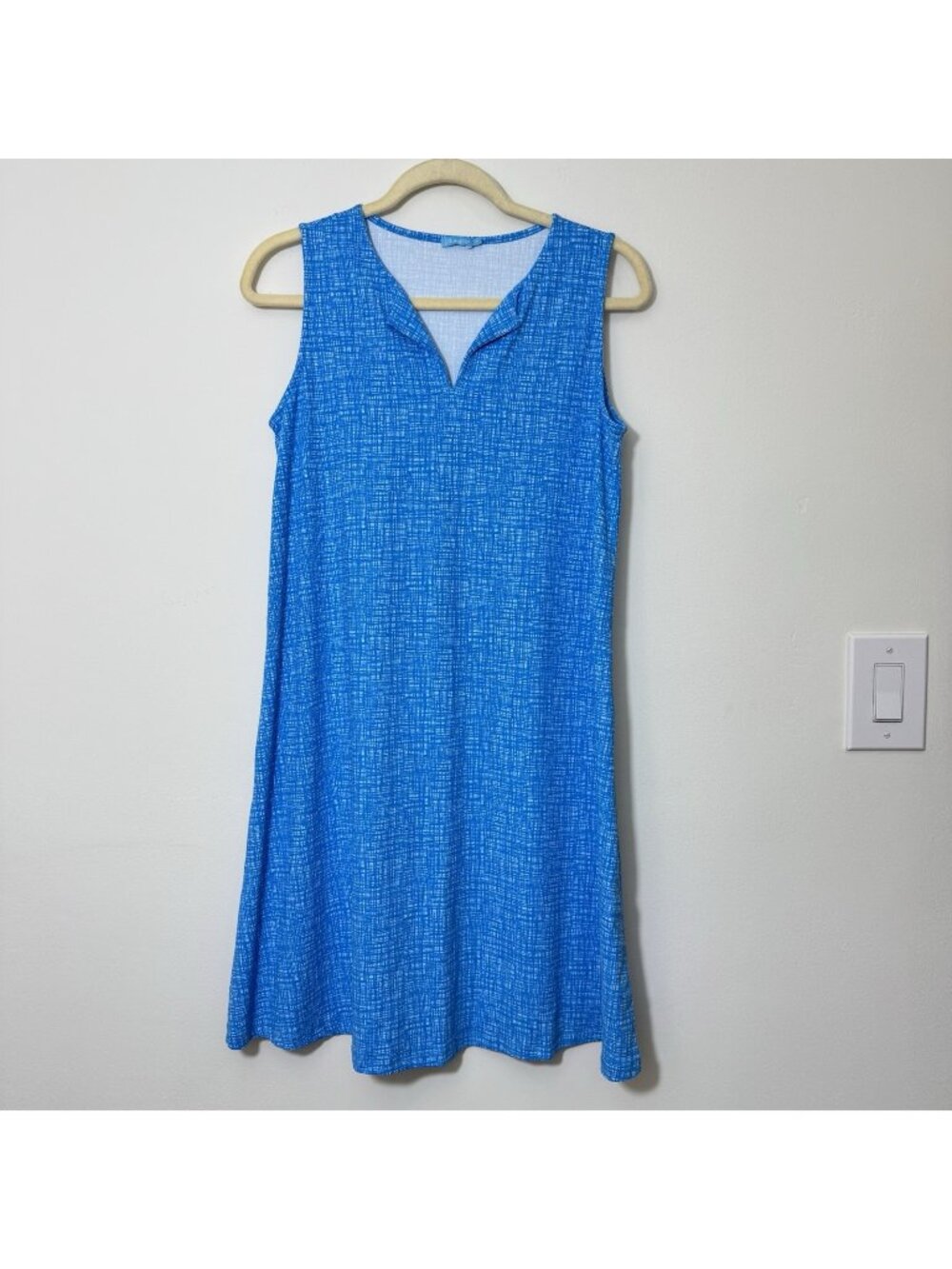 J McLaughlin Catalina Cloth Ellison Dress Size M Blue Sleeveless A-Line